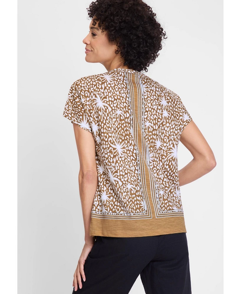 Olsen Women's Tropic Mix Print T-Shirt