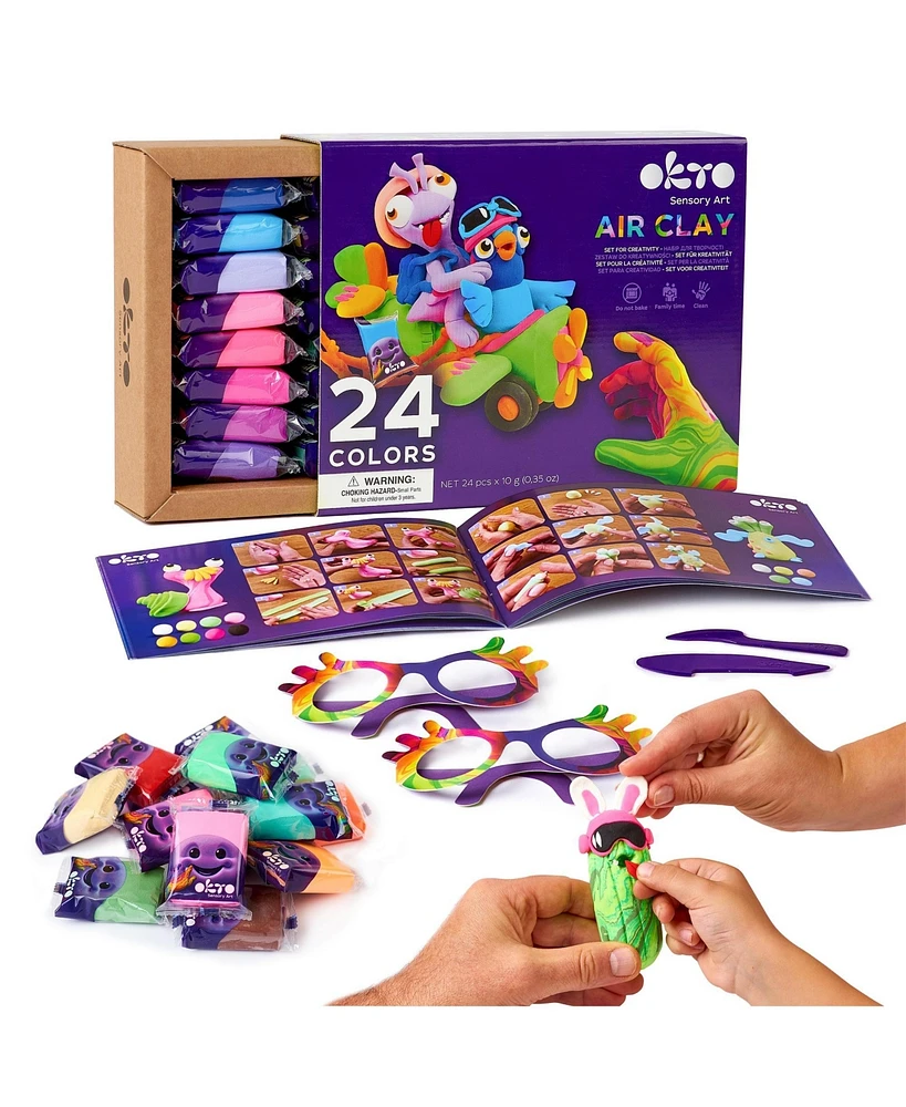 Okto Air Clay Set for Creativity – 24 Colors
