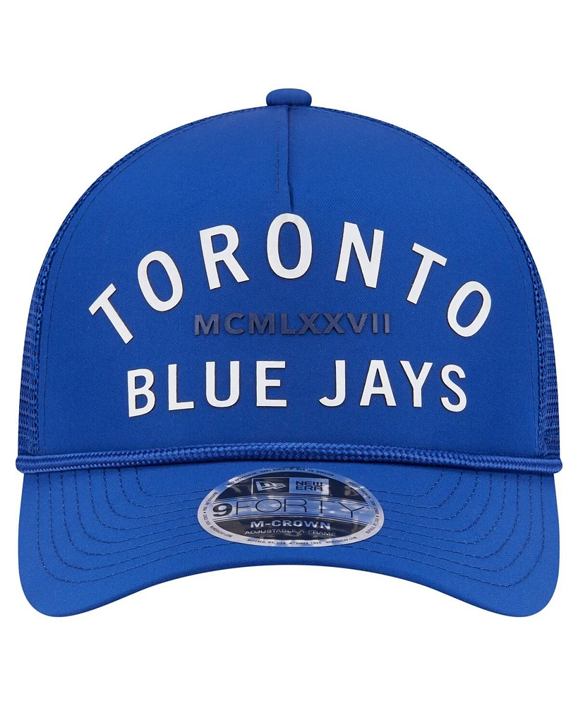 New Era Men's Royal Toronto Blue Jays Minimalist 9FORTY A-Frame Adjustable Hat