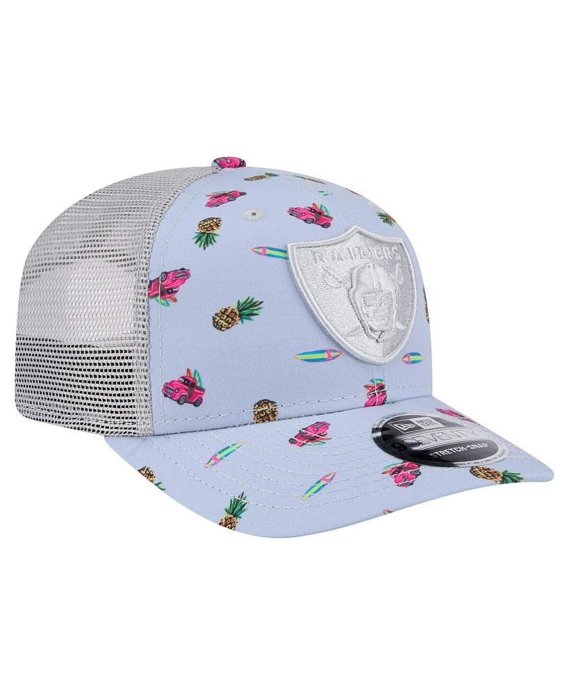 New Era Men's Light Blue Las Vegas Raiders Adventure Surfboard 9SEVENTY Adjustable Hat