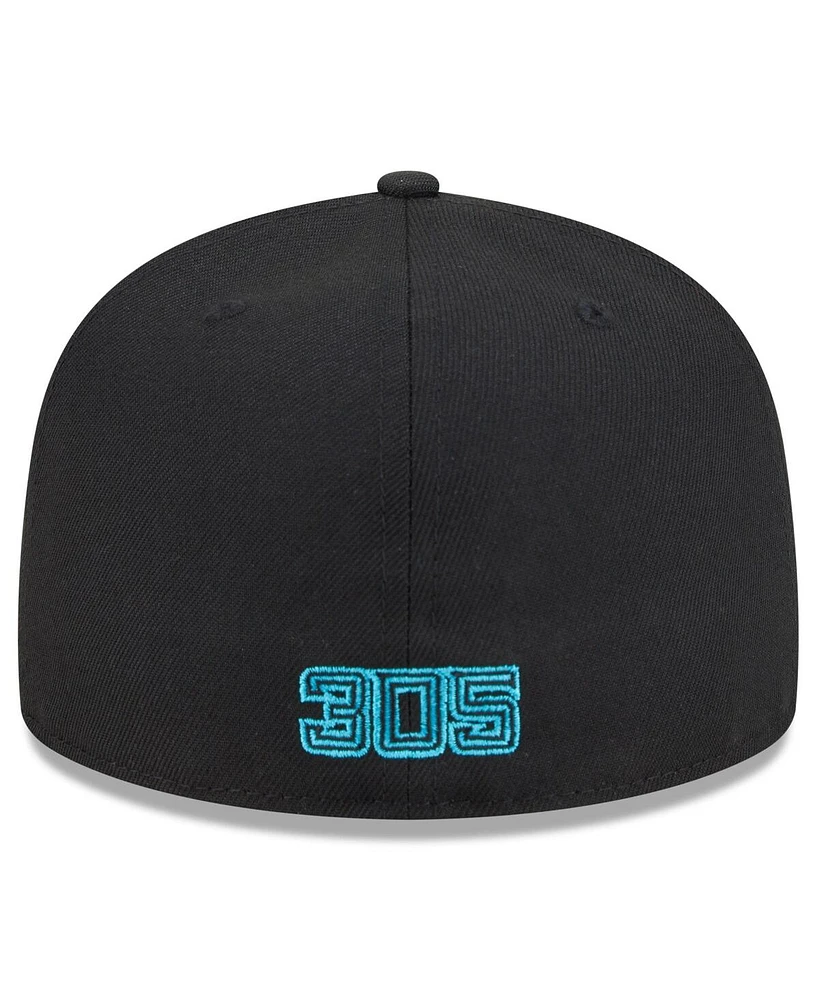 New Era Men's Black Miami Marlins 2025 City Connect 59FIFTY Fitted Hat