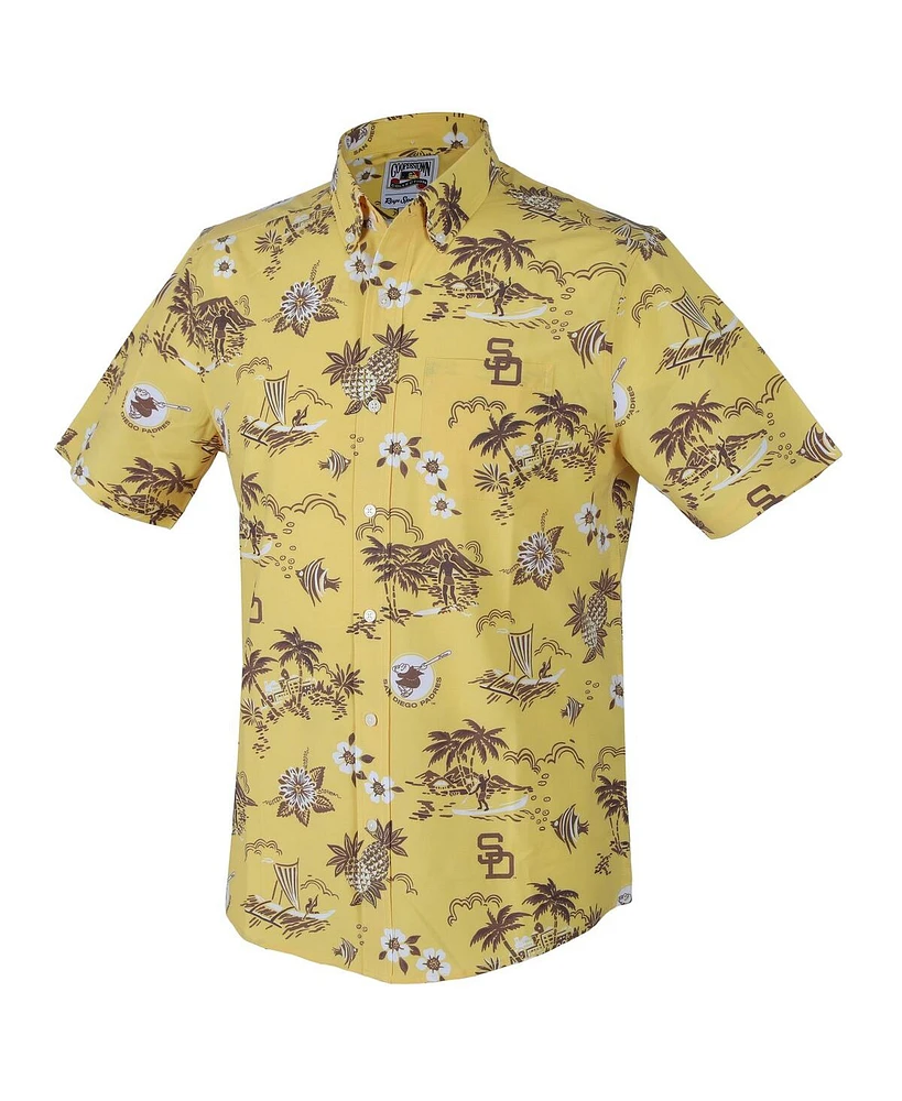 Reyn Spooner Men's Yellow San Diego Padres Kekai Button-Down Shirt