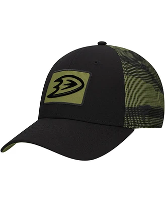 Fanatics Men's Black Anaheim Ducks Authentic Pro Military Appreciation Adjustable Hat