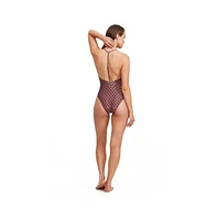 Luma Gottex Women's Vintage Charm Scoop Neck Halter One Piece