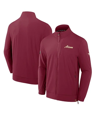 Fanatics Men's Garnet Arizona Coyotes Woven Rink Full-Zip Jacket