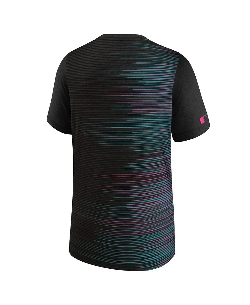 Nike Big Boys and Girls Black Miami Marlins 2025 City Connect Authentic Collection Legend T-Shirt