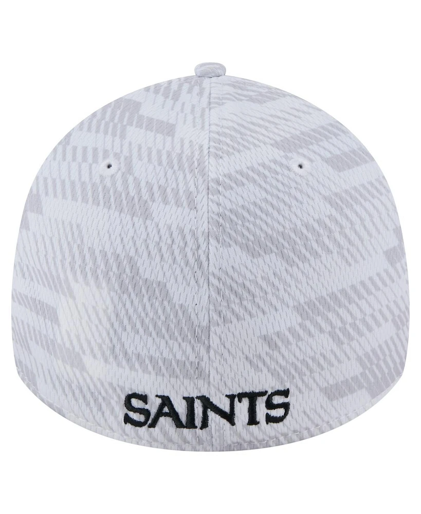 New Era Men's White New Orleans Saints Gameday Graded 39THIRTY Flex Hat