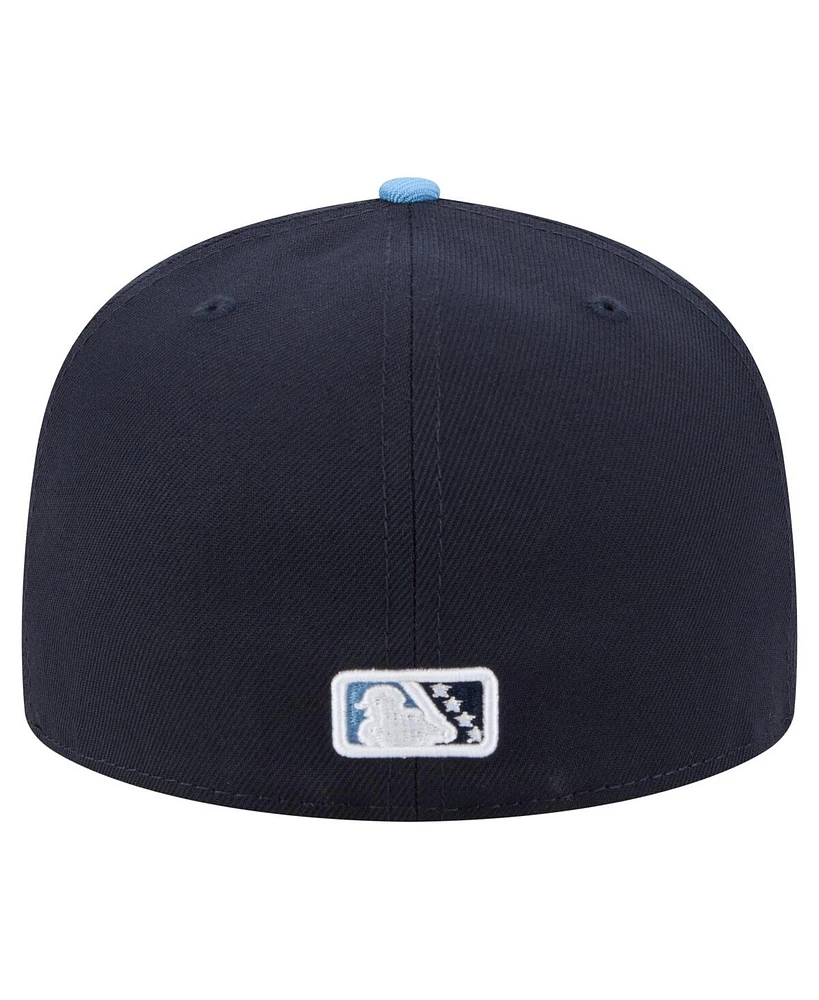 New Era Men's Navy/Light Blue Hillsboro Hops Authentic Collection 59FIFTY Fitted Hat