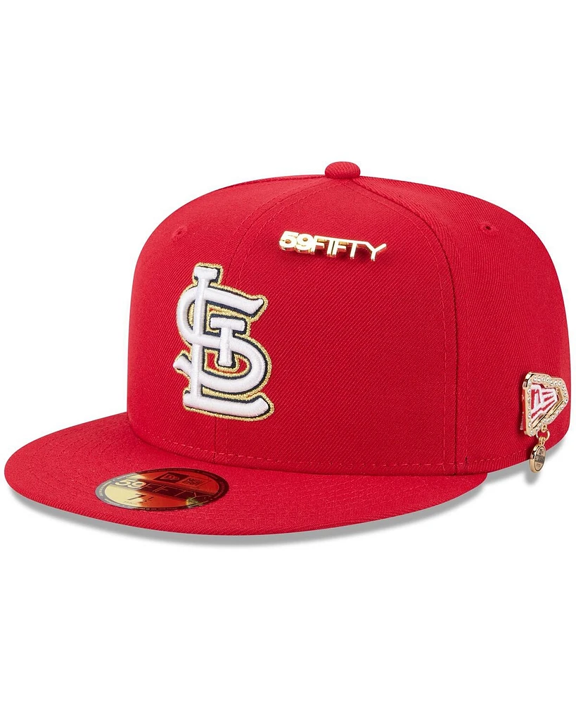 New Era Men's Red St. Louis Cardinals 2025 59FIFTY Day Fitted with Pins Hat