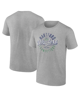 Fanatics Men's Gray Hartford Whalers Emblem T-Shirt