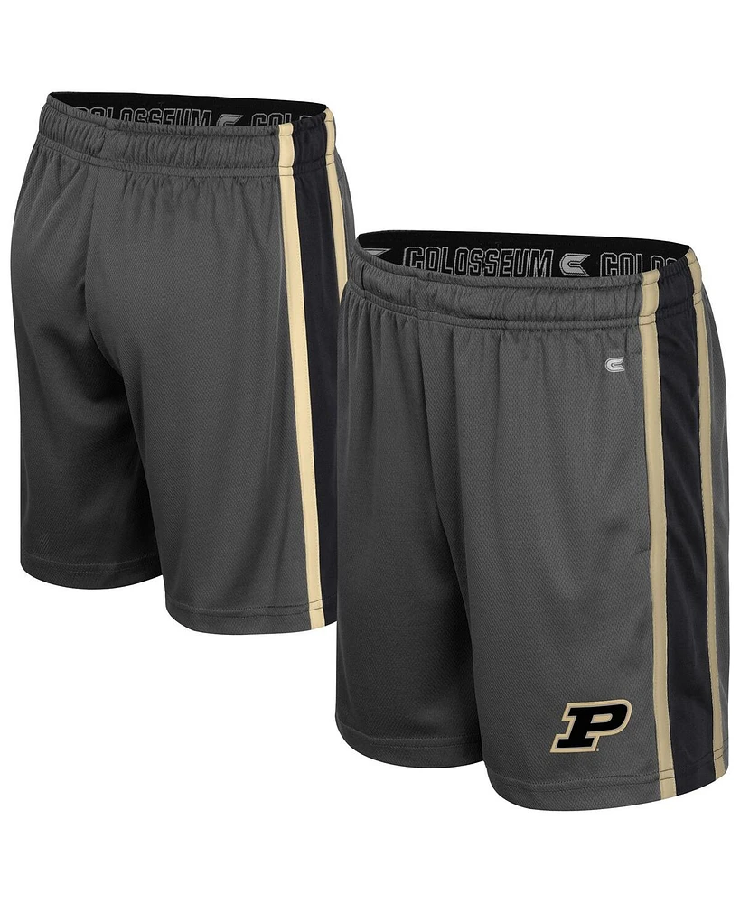 Colosseum Big Boys and Girls Charcoal Purdue Boilermakers Ripple Shorts