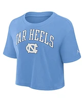 Jordan Women's Carolina Blue North Tar Heels Athletic Prep Arch Cropped Performance T-Shirt