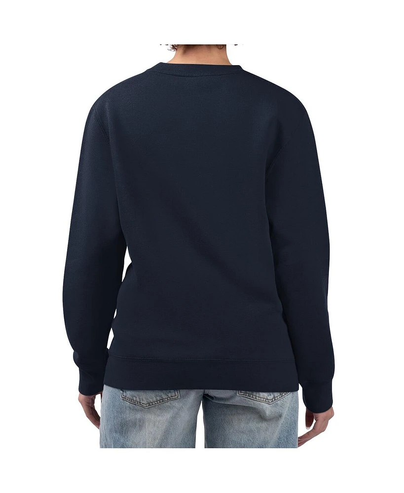 G-iii 4Her by Carl Banks Women's Navy New York Yankees Team Logo Graphic Tri-Blend Fleece Pullover Sweatshirt