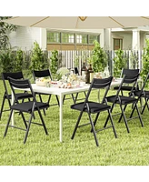 4-Pack Padded Folding Chair Set with Cushioned Seat & Backrest for Home, Office, Dining, or Events