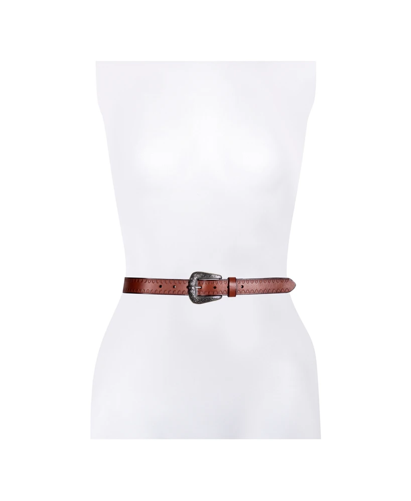 Frye Women's Novelty Buckle Tooling Belt