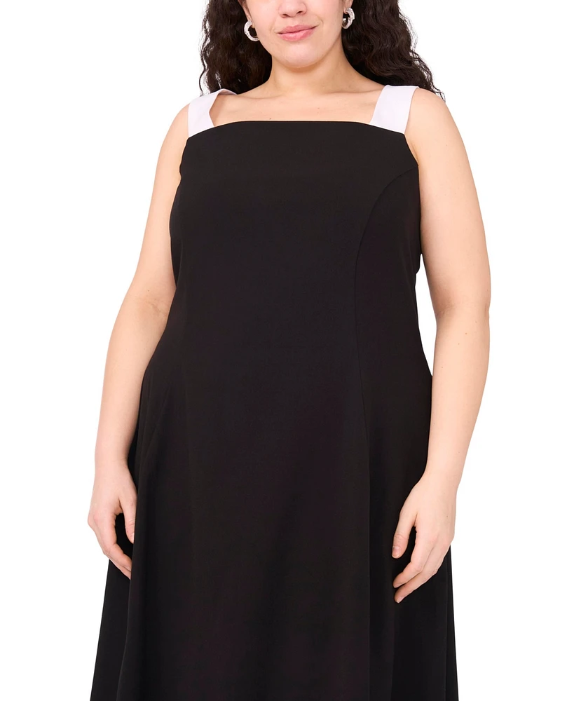 Msk Plus Sleeveless Square-Neck Midi Dress