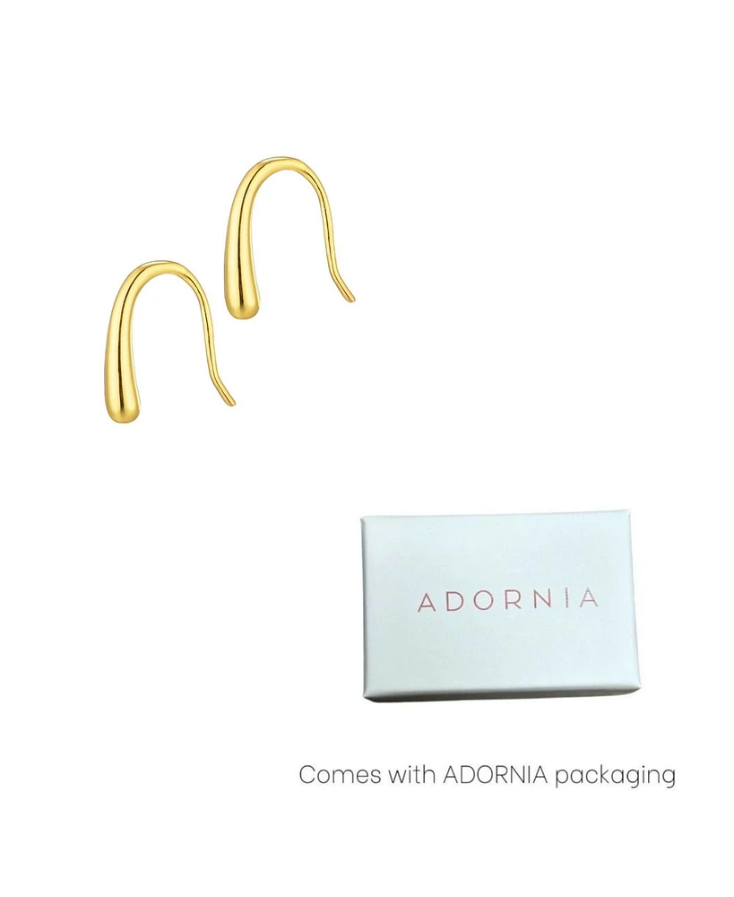Adornia Fine 14k Gold Vermeil .925 Sterling Silver Teardrop Wire Earrings