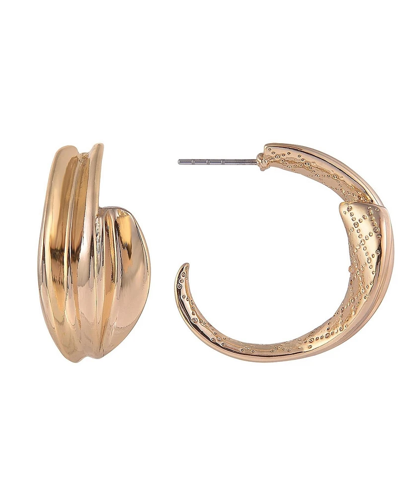 Laundry by Shelli Segal Gold Tone Post Hoop Earrings