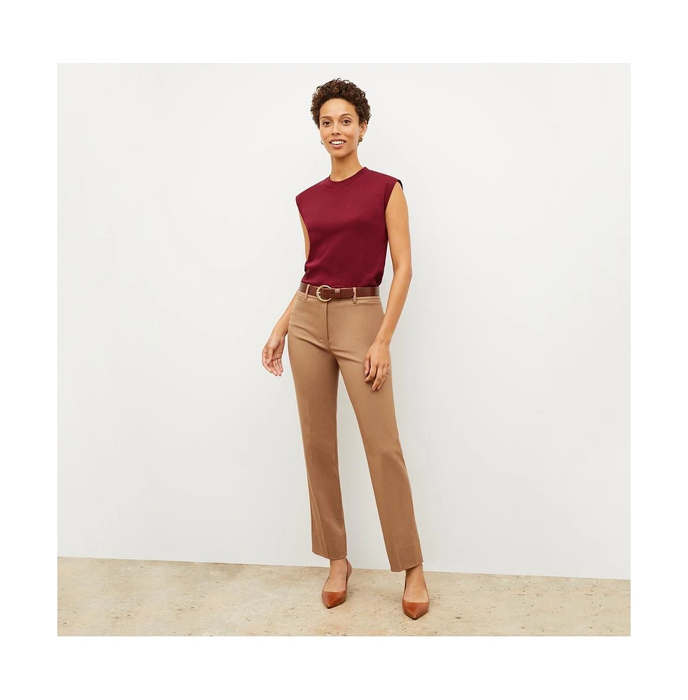 M.m.LaFleur Women's Smith Straight Trouser - Washable Wool Twill