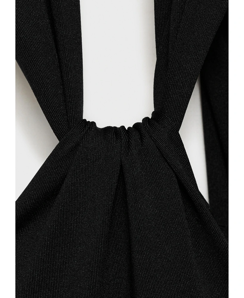 Mango Women's Ruched Detail Asymmetrical Swimsuit