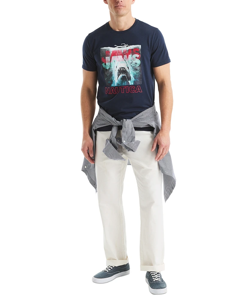 Jaws x Nautica Men's Classic-Fit Graphic T-Shirt