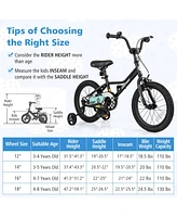 Kids Bike with Adjustable Seat Low-Step Frame for Easy Mounting