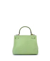 Pre-Owned Hermes Kelly 25 Handbag Green Swift with Gold Hardware