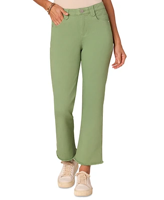 Democracy Petite "Ab"solution High Rise Itty Bitty Flare Cropped Jeans