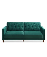 Gold Sparrow 77" Velvet Victoria Convertible Sofa Bed, Created for Macy's