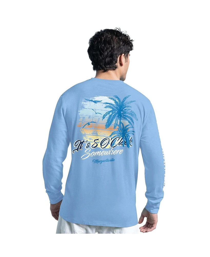 Margaritaville Men's Light Blue Dallas Cowboys It's Five O'Clock Somewhere Long Sleeve T-Shirt