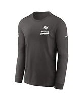 Nike Men's Pewter Tampa Bay Buccaneers Sideline Performance Long Sleeve T-Shirt