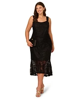 Adrianna Plus Lace Midi Dress