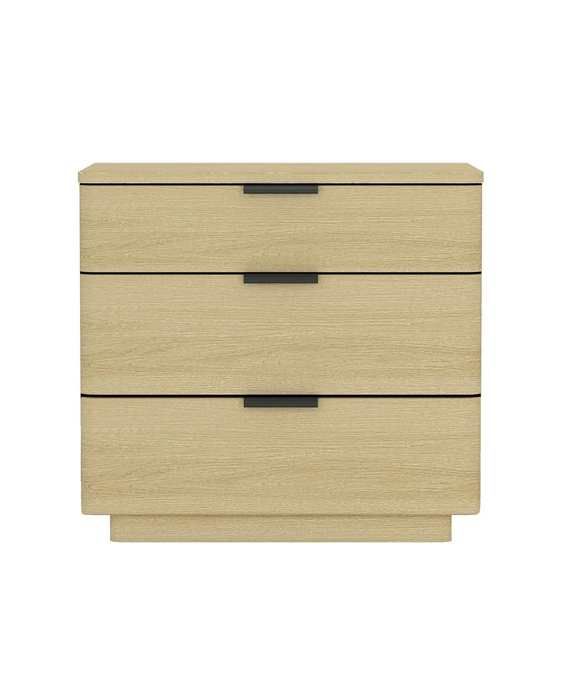 Manhattan Comfort 26" Medium Density Fiberboard Payton Modern 3 Drawer Nightstand