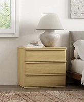 Manhattan Comfort 26" Medium Density Fiberboard Molly Modern 3 Drawer Nightstand