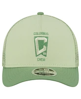 New Era Men's Green Columbus Crew Color Pack 9FORTY M-Crown A-Frame Adjustable Trucker Hat