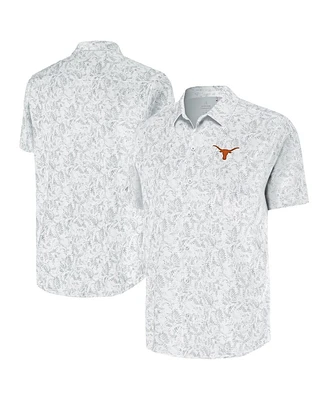 Antigua Men's White Texas Longhorns Lush Button-Up Shirt