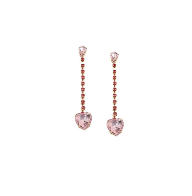 Sohi Women's Purple Sleek Drop Earrings