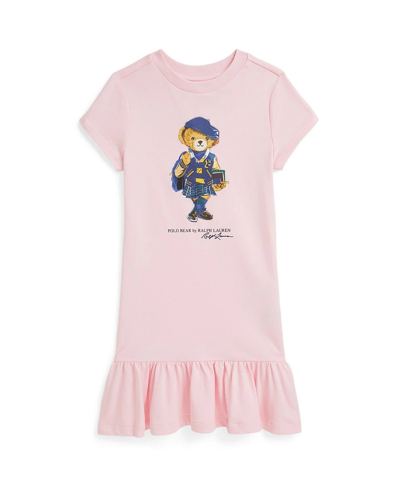 Polo Ralph Lauren Little Girls Bear Cotton Jersey Dress