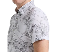 Perry Ellis Men's Slim-Fit Stretch Floral Button-Down Shirt