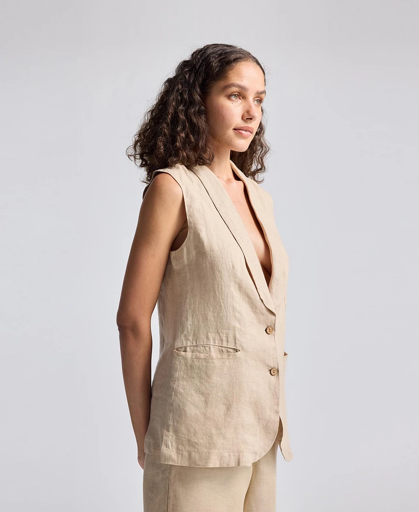 Reistor Women's Sleeveless Hemp Jacket