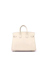 Pre-Owned Hermes Birkin 25 Handbag Light Swift with Gold Hardware