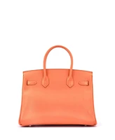 Pre-Owned Hermes Birkin 30 Handbag Epsom with Palladium Hardware