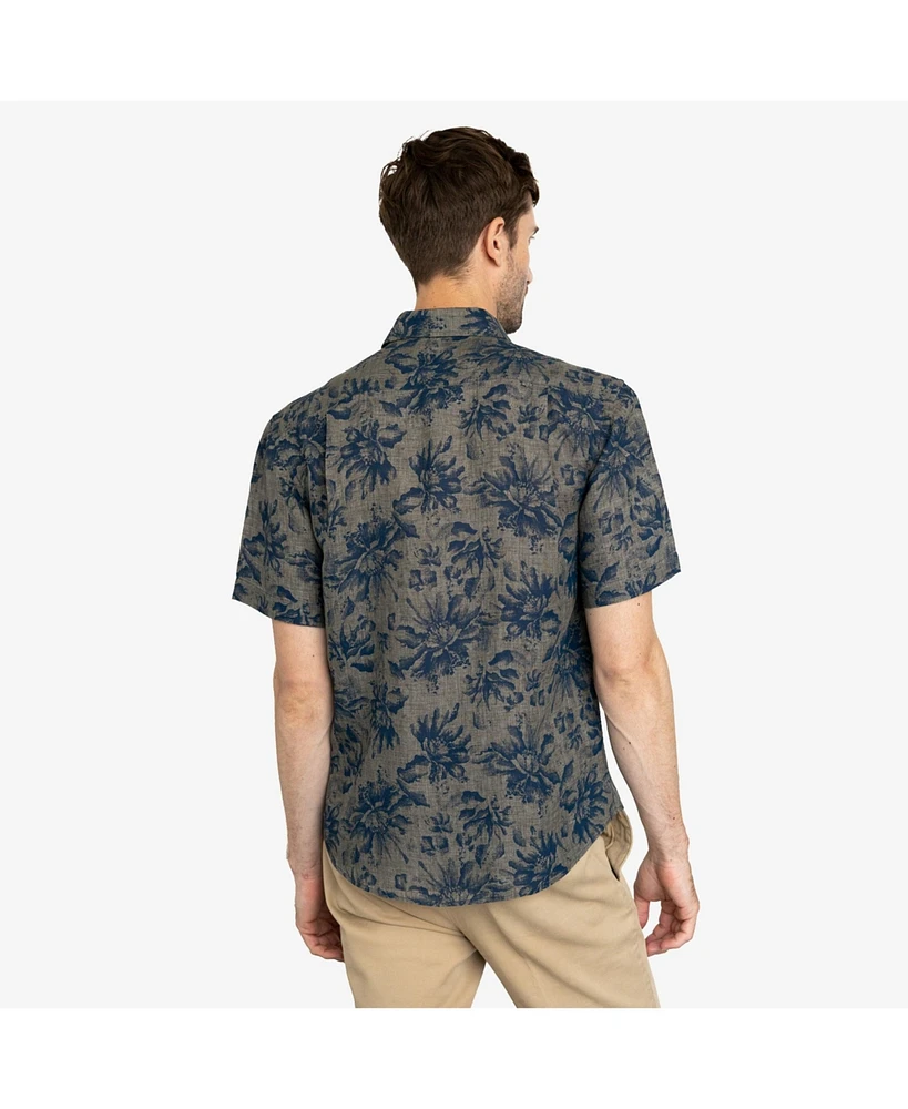 Vustra Men's Maui Oasis Printed Linen Shirt
