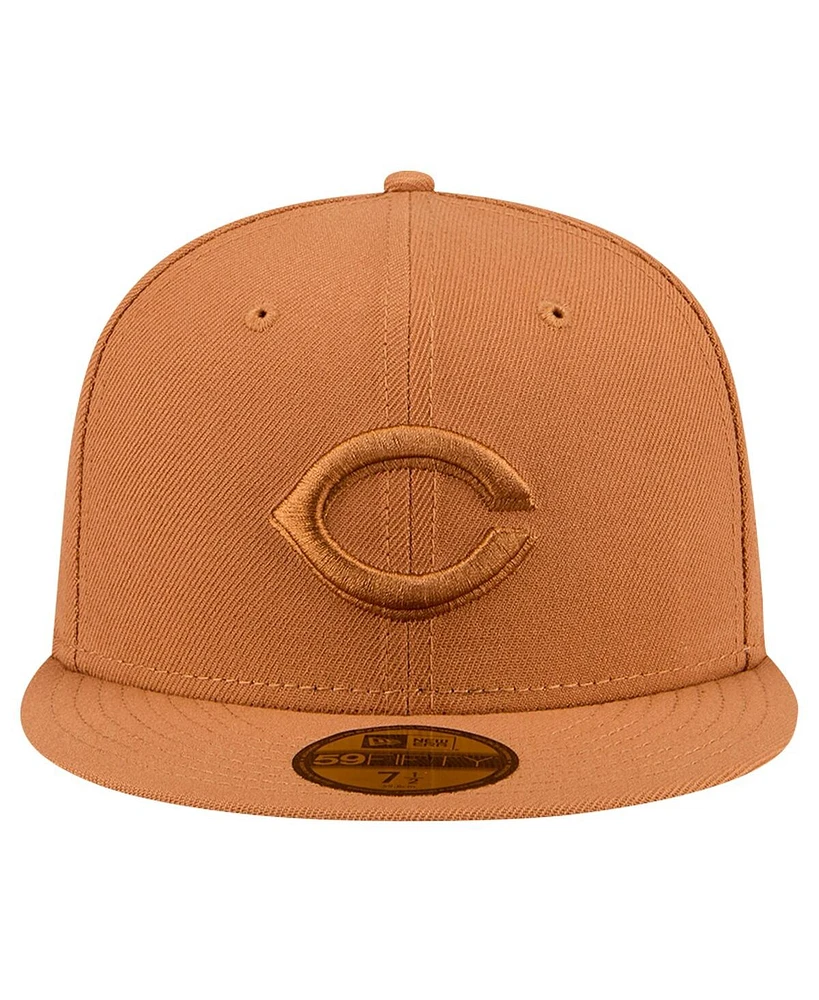 New Era Men's Brown Cincinnati Reds Color Pack 59FIFTY Fitted Hat