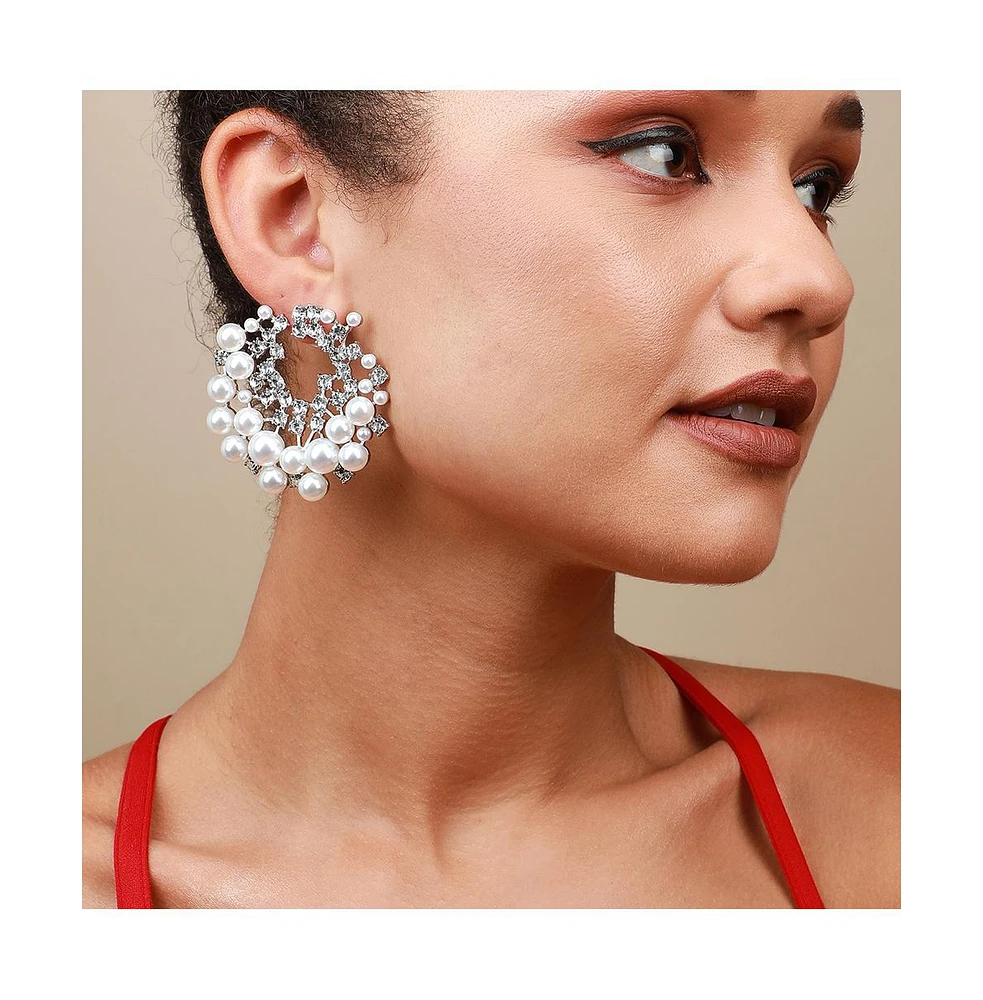 Sohi Pellet-Swirl Drop Earrings