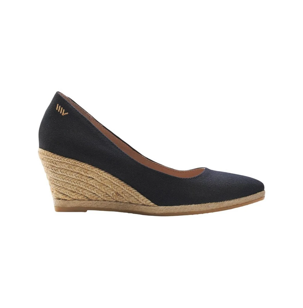 Viscata Roses Canvas U Cut Espadrille Wedges