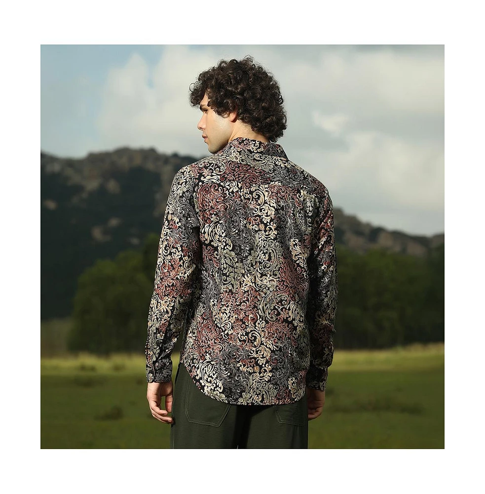 Campus Sutra Men's Multicolour Regal Foliage Shirt