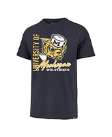 '47 Brand Men's Navy Michigan Wolverines Side Arm Franklin T-Shirt