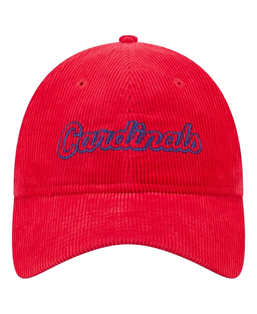 New Era Women's Red St. Louis Cardinals Corduroy 9TWENTY Adjustable Hat