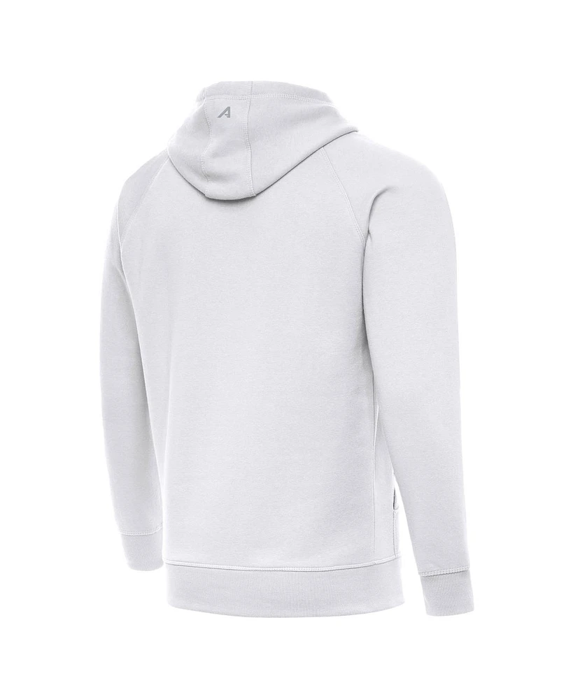 Antigua Men's White Denver Broncos Victory Pullover Hoodie